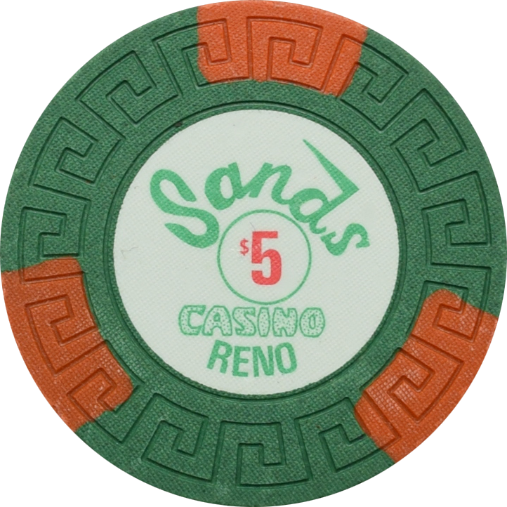 Sands Casino Reno Nevada $5 Chip 1980