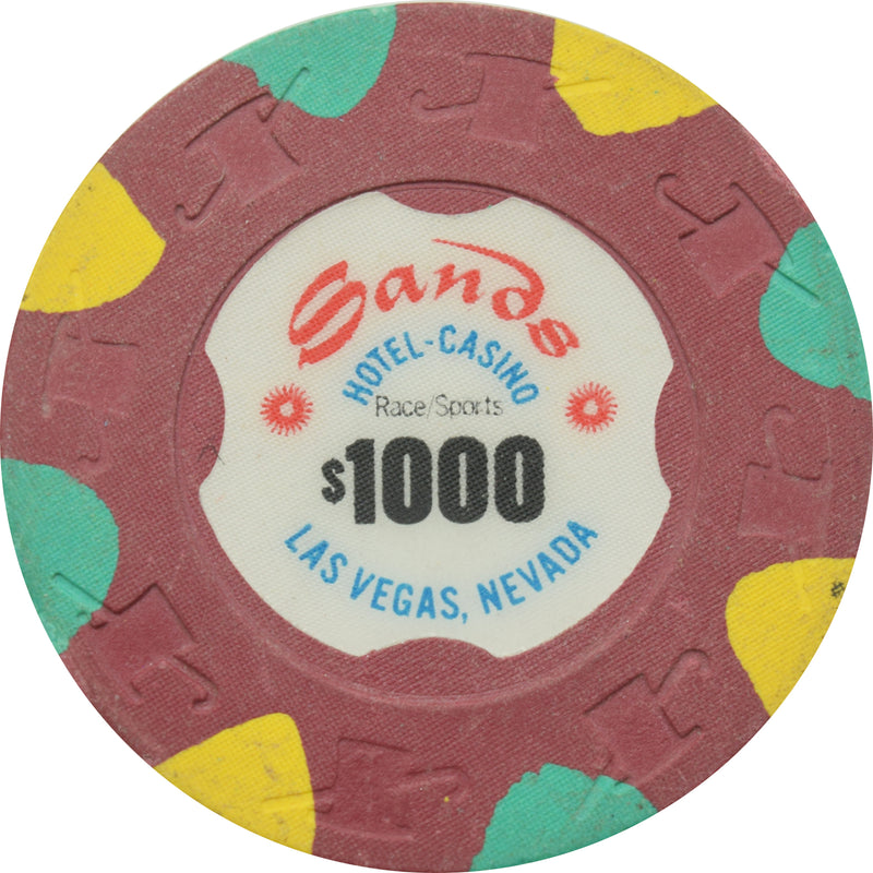 Sands Casino Las Vegas Nevada $1000 Race & Sports Book Chip 1970s