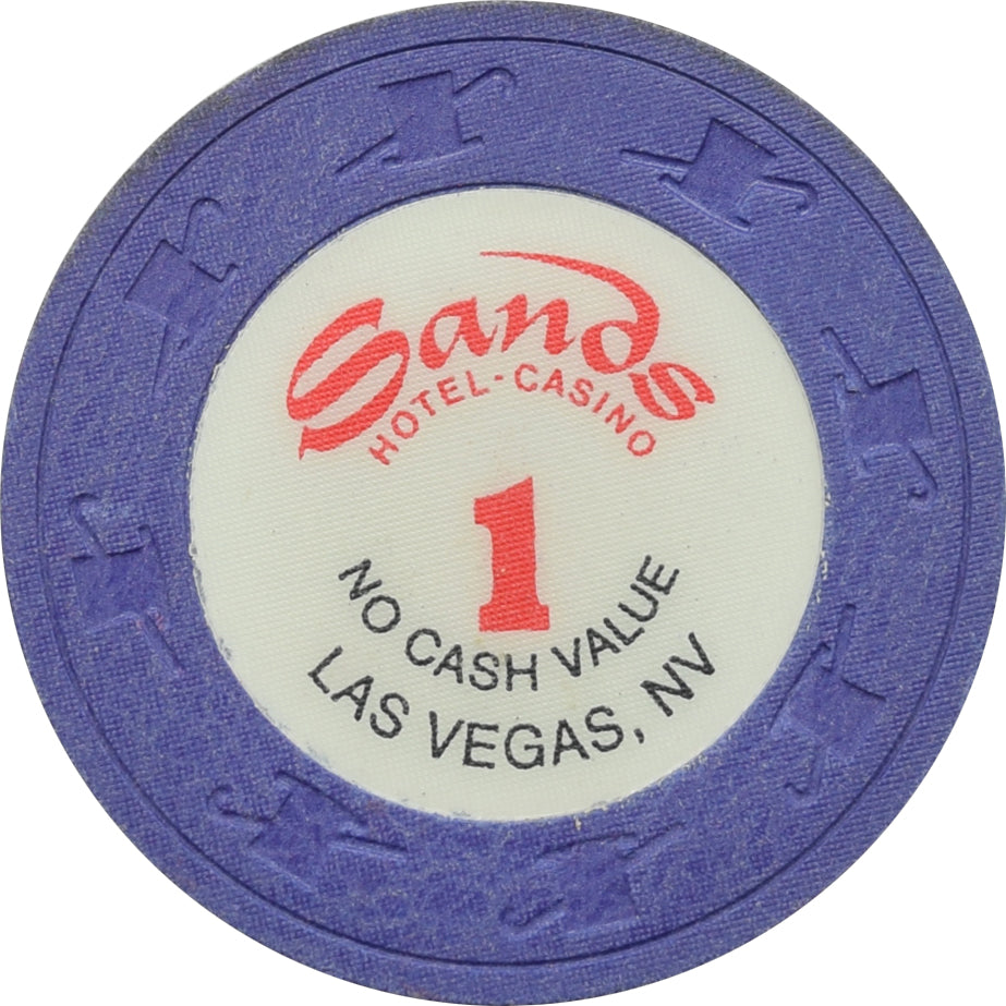 Sands Casino Las Vegas Nevada 1 NCV Win Cards Chip 1990