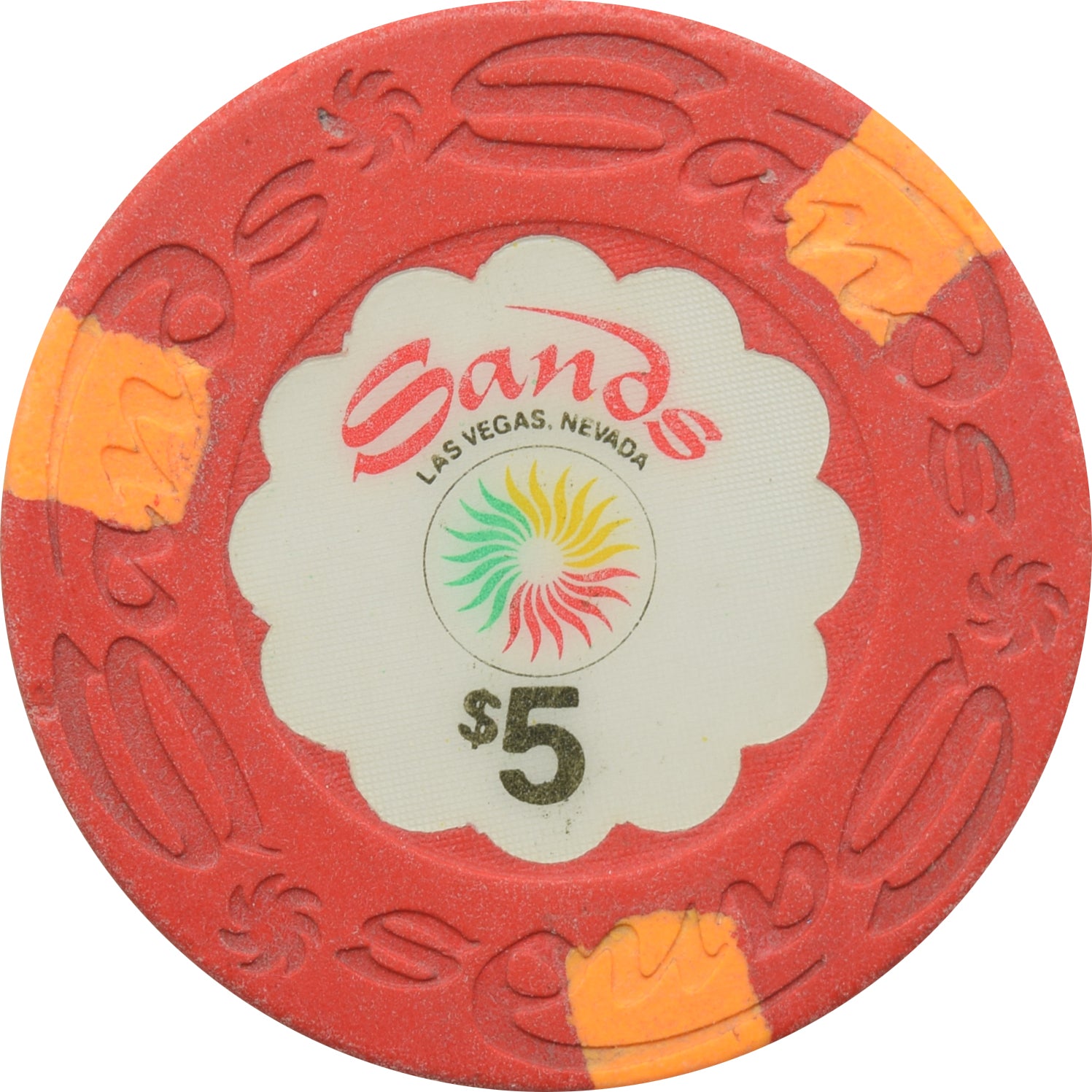 Sands Casino Las Vegas Nevada $5 Chip 1989