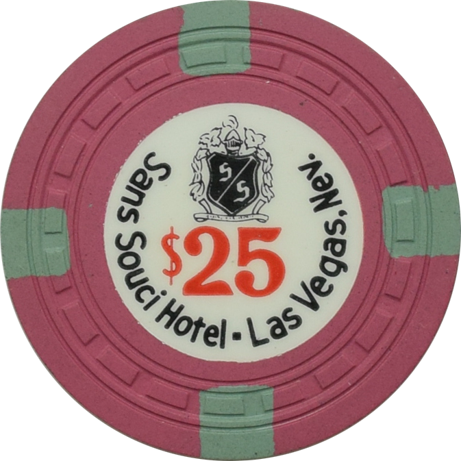 Sans Souci Casino Las Vegas Nevada $25 Chip 1957