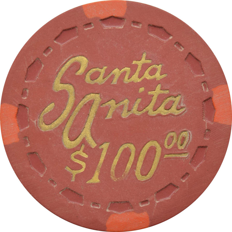 Santa Anita (Turf Club) Casino Las Vegas Nevada $100 Chip 1951