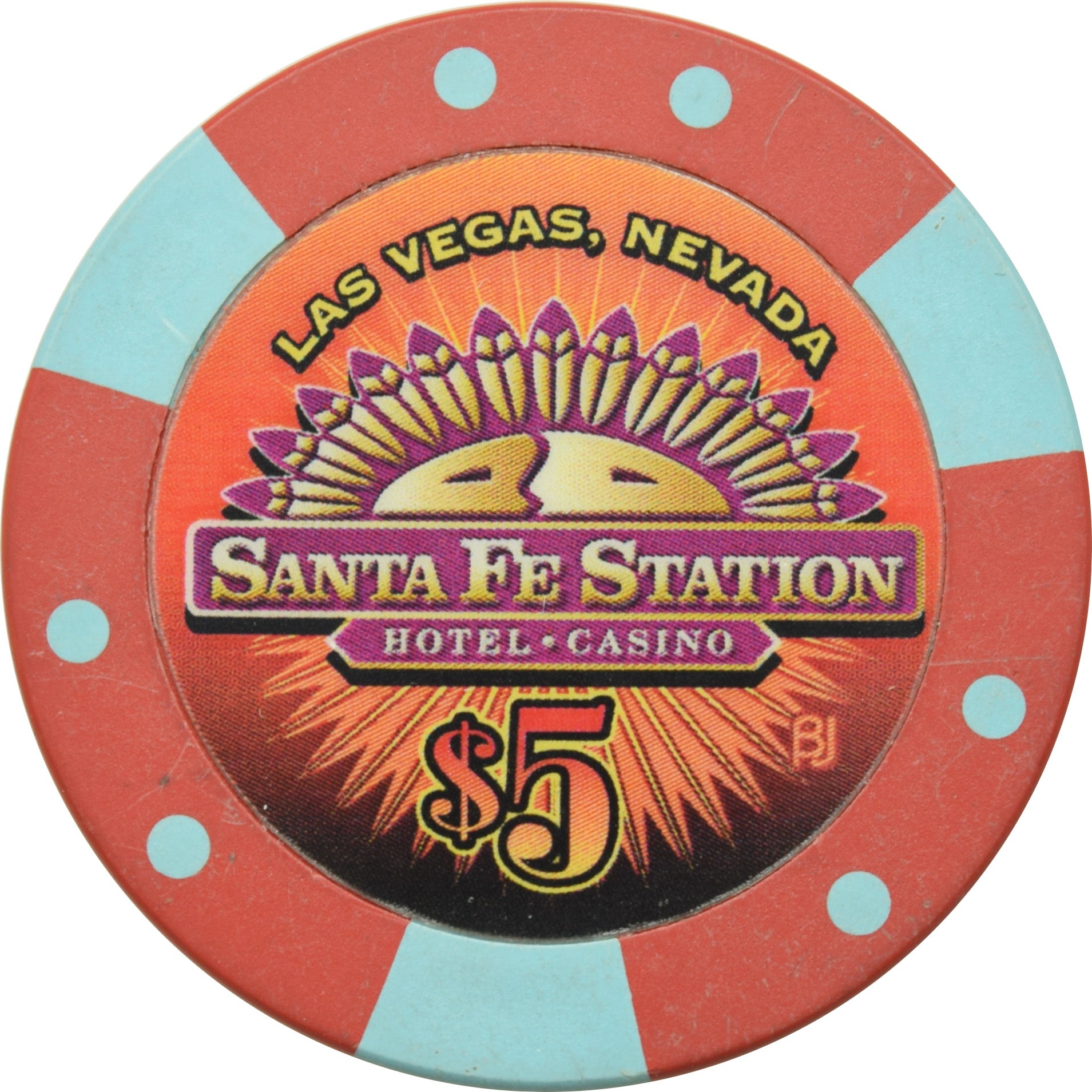 Santa Fe Station Casino Las Vegas Nevada $5 Chip 2000