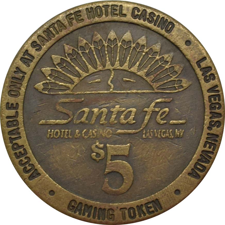 Santa Fe Casino Las Vegas Nevada $5 Token 1990