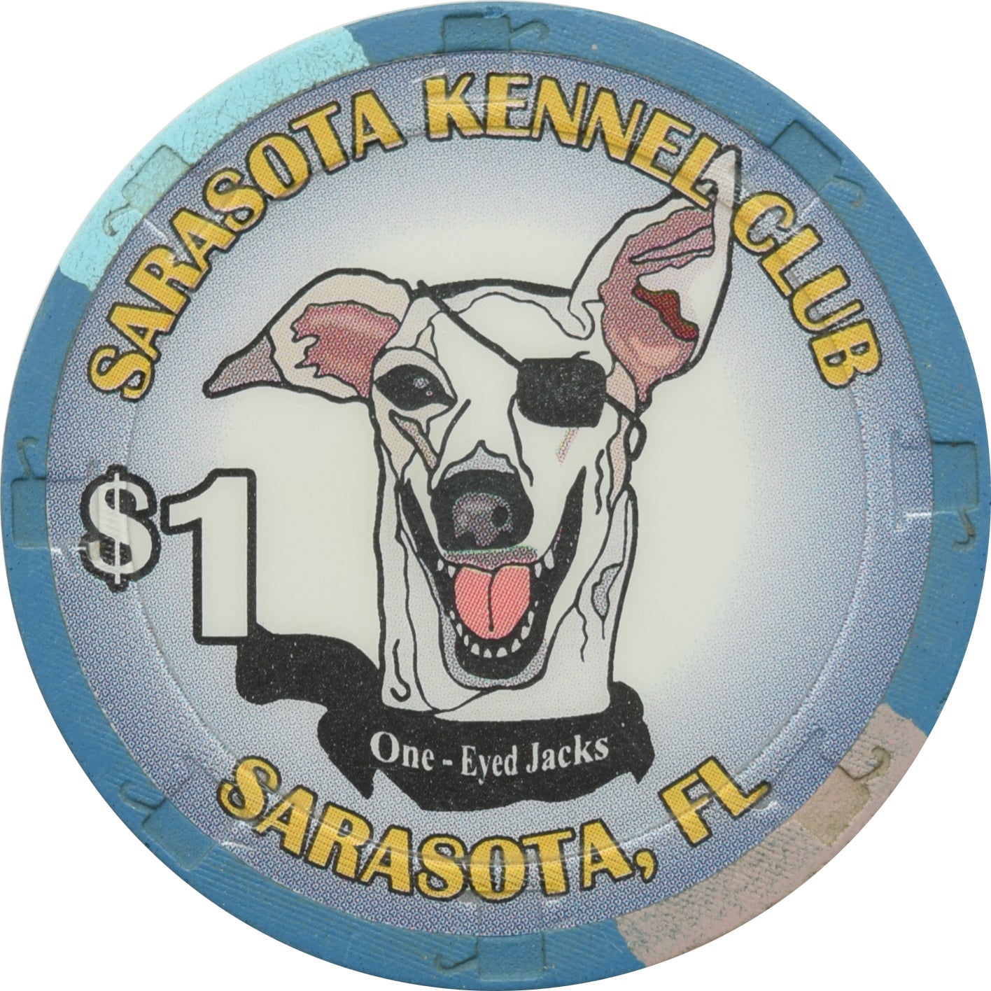 Sarasota Kennel Club Casino Sarasota FL $1 Chip