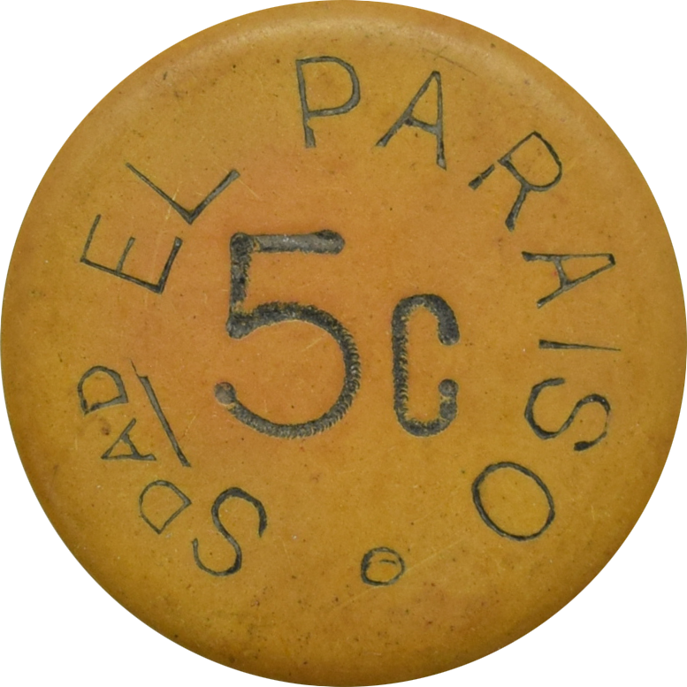 Sdad el Paraiso Casino Habana Cuba $5 Chip