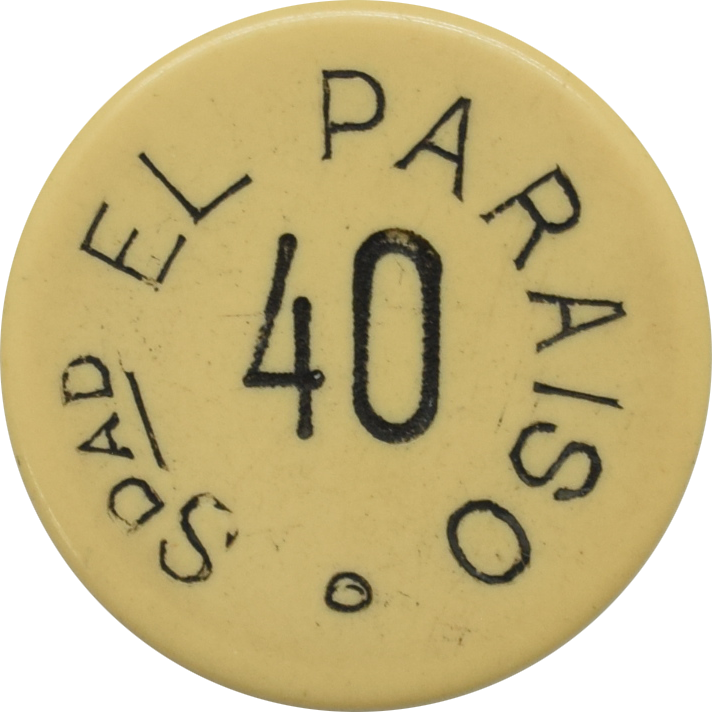 Sdad el Paraiso Casino Habana Cuba $40 Chip