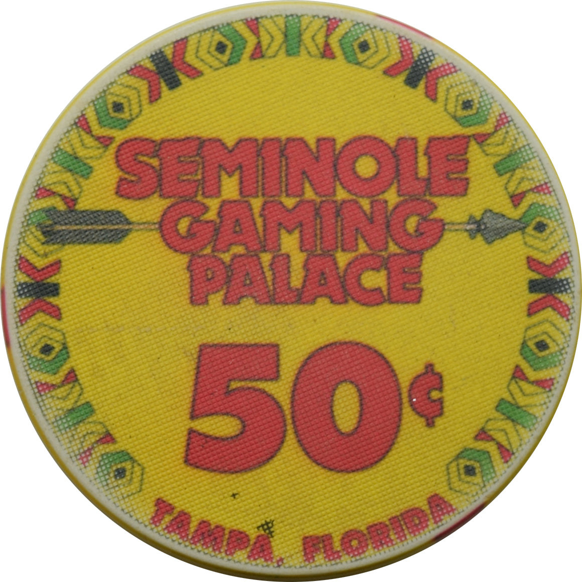 Seminole Gaming Palace Casino Tampa Florida 50 Cent Chip