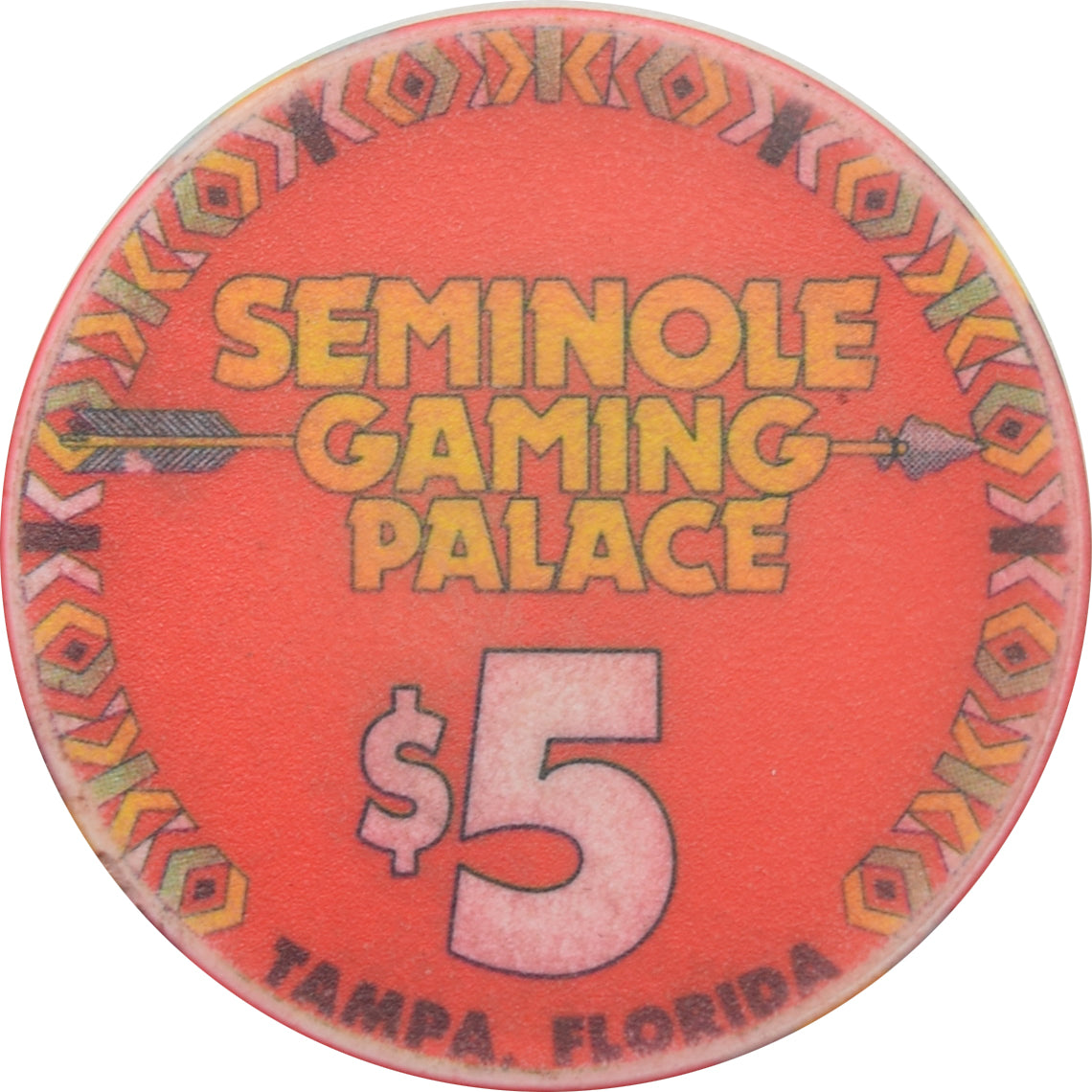 Seminole Indian Casino Tampa Florida $5 Chip