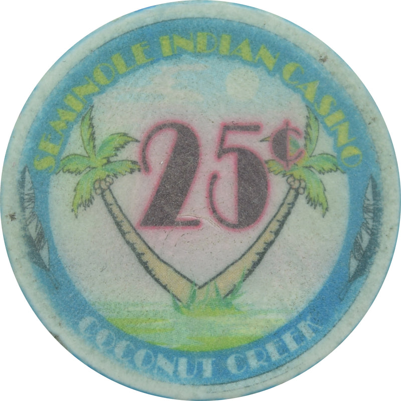 Seminole Indian Casino Coconut Creek Florida 25 Cent Chip