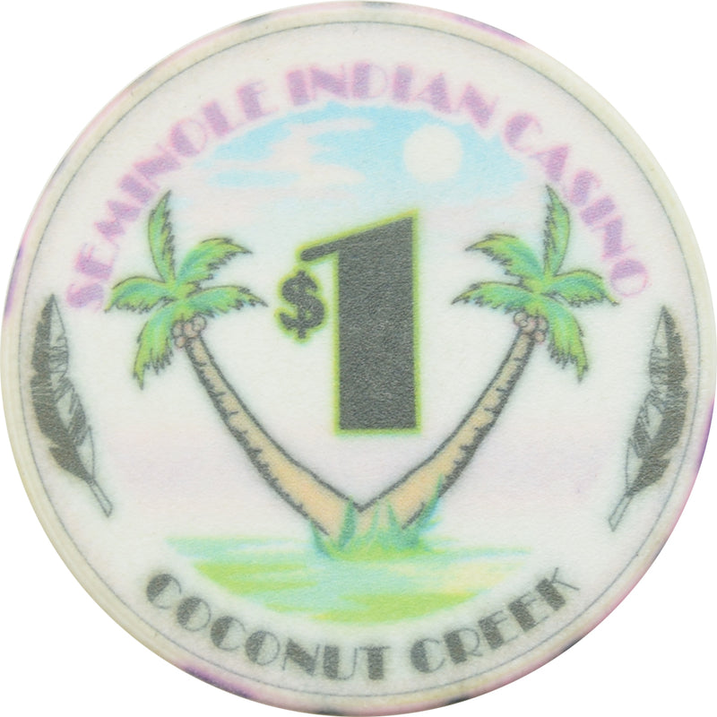 Seminole Indian Casino Coconut Creek Florida $1 Chip