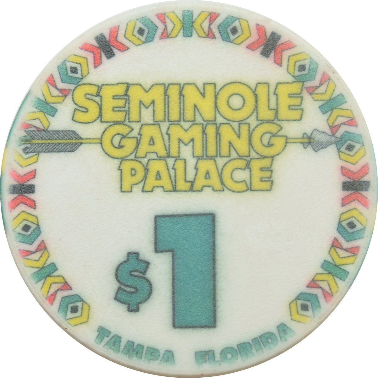 Seminole Indian Casino Tampa Florida $1 Chip