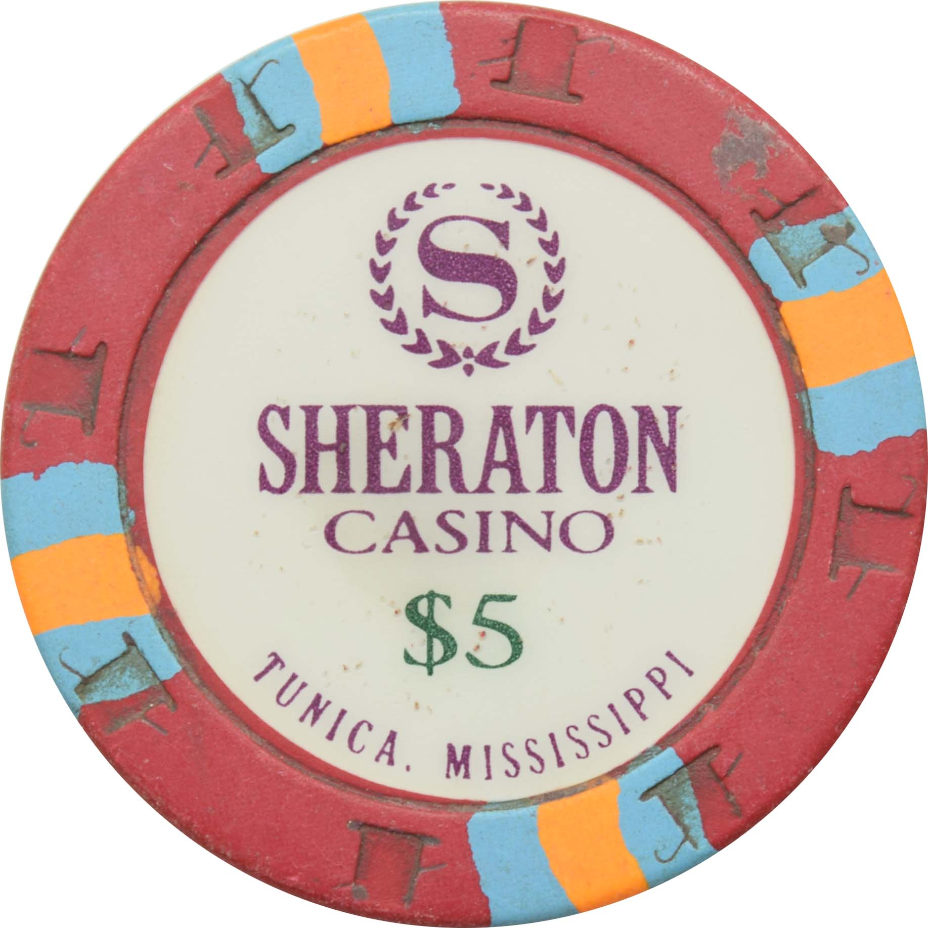 Sheraton Casino Tunica Mississippi $5 Chip