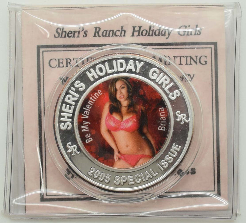 Sheri's Ranch Brothel Pahrump Nevada .999 Silver Clad "Miss Valentines" Silver State Token