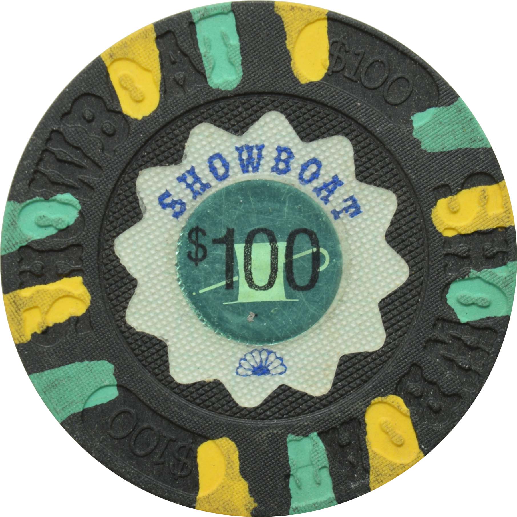 Showboat Casino Atlantic City New Jersey $100 Chip