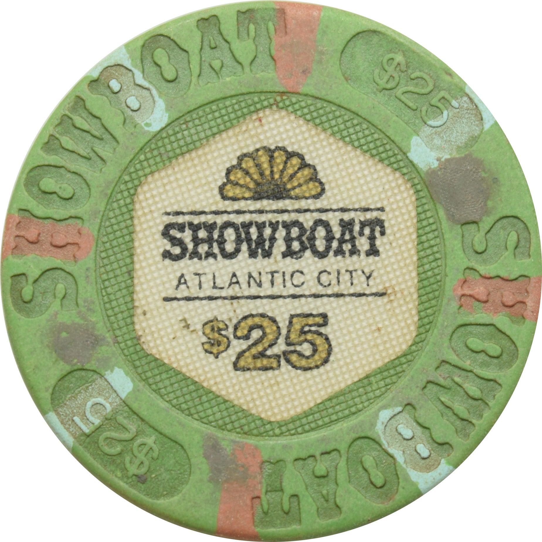 Showboat Casino Atlantic City New Jersey $25 Chip