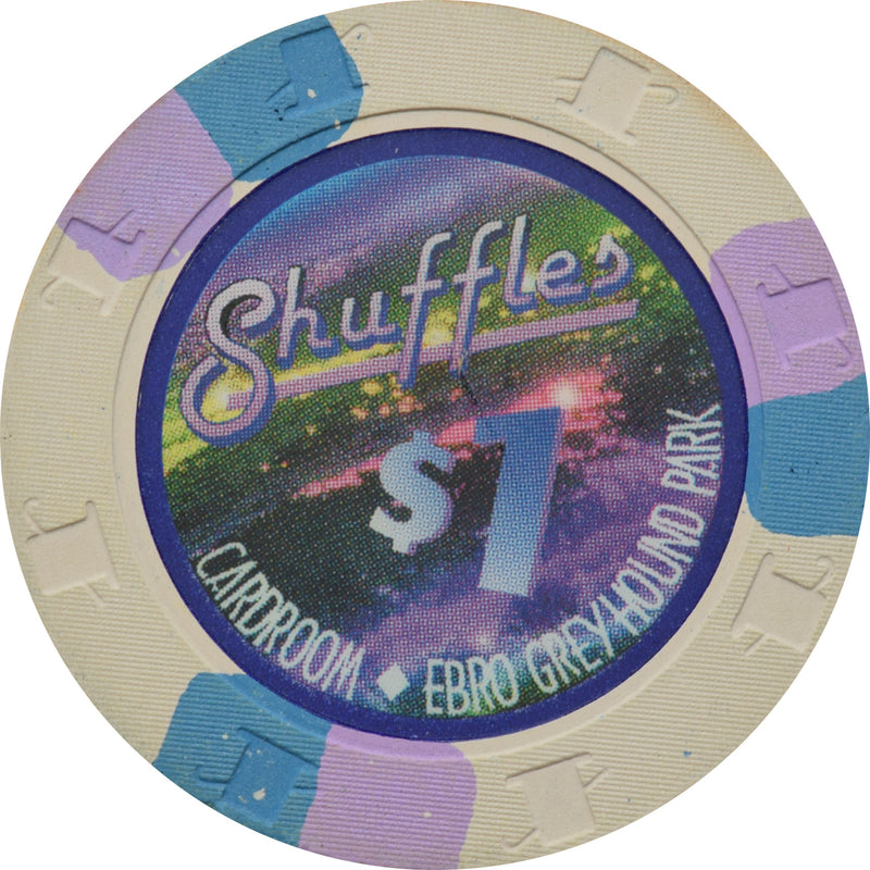 Ebro Greyhound Park (Shuffles Card Room) Ebro Florida $1 Chip