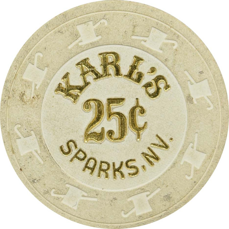 Silver Club (Karl's) Casino Sparks Nevada 25 Cent Chip 1970s