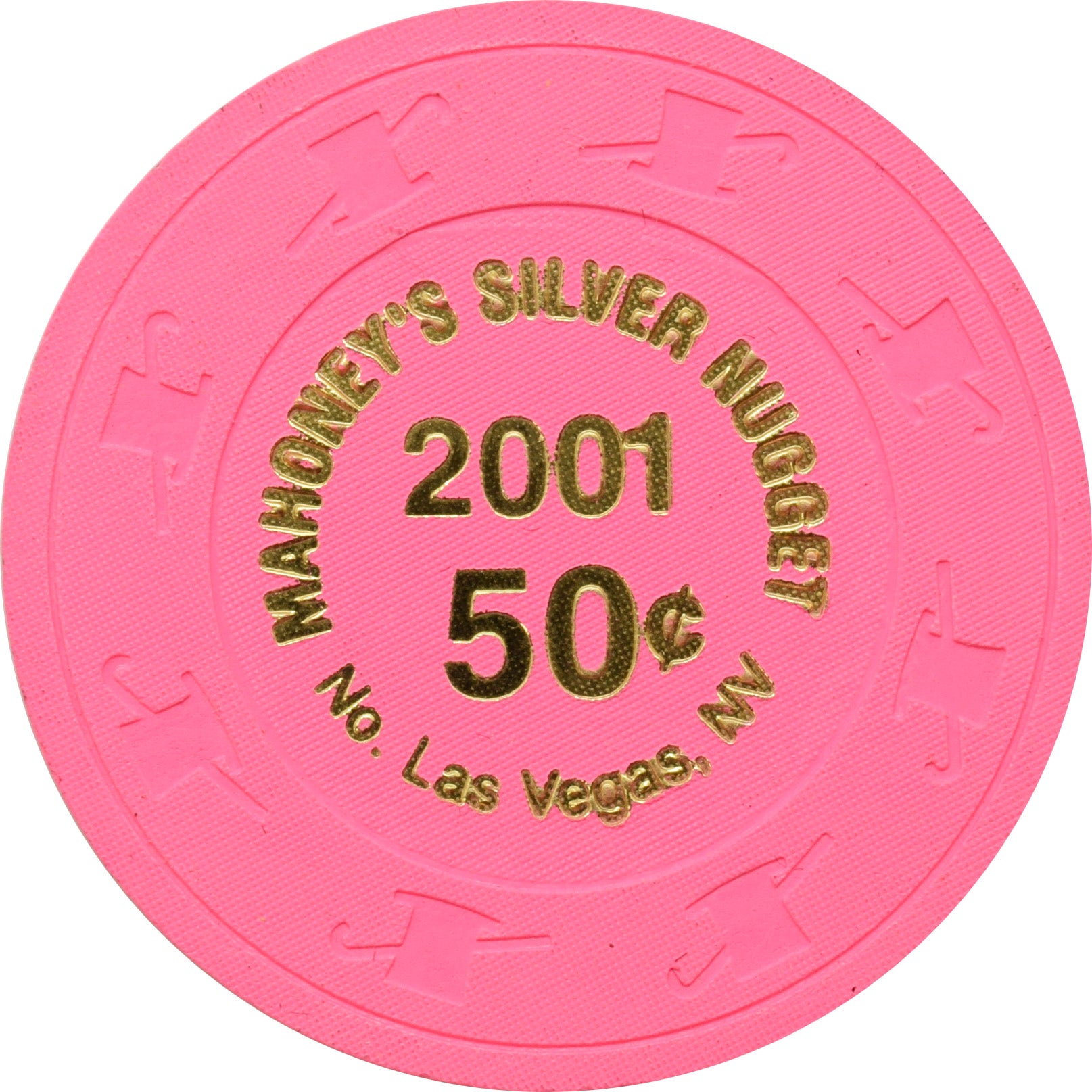 Mahoney's Silver Nugget Casino N. Las Vegas Nevada 50 Cent Chip 2001