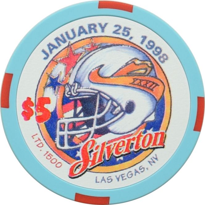 Silverton Casino Las Vegas Nevada $5 Football Chip Jan. 25th 1999