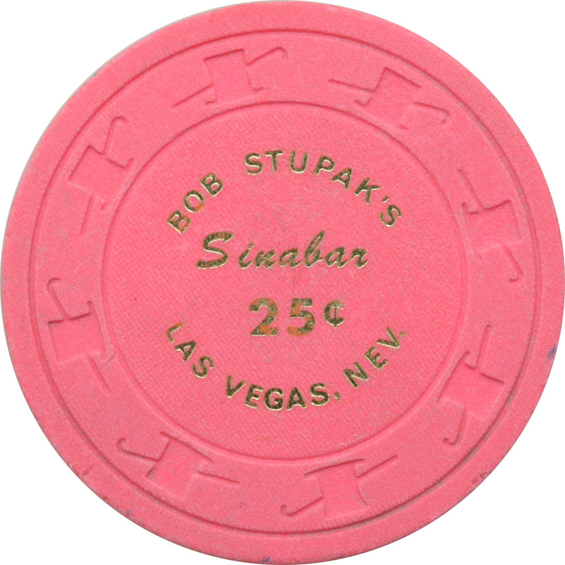 Bob Stupak's Sinabar Casino Las Vegas Nevada 25 Cent Chip 1974