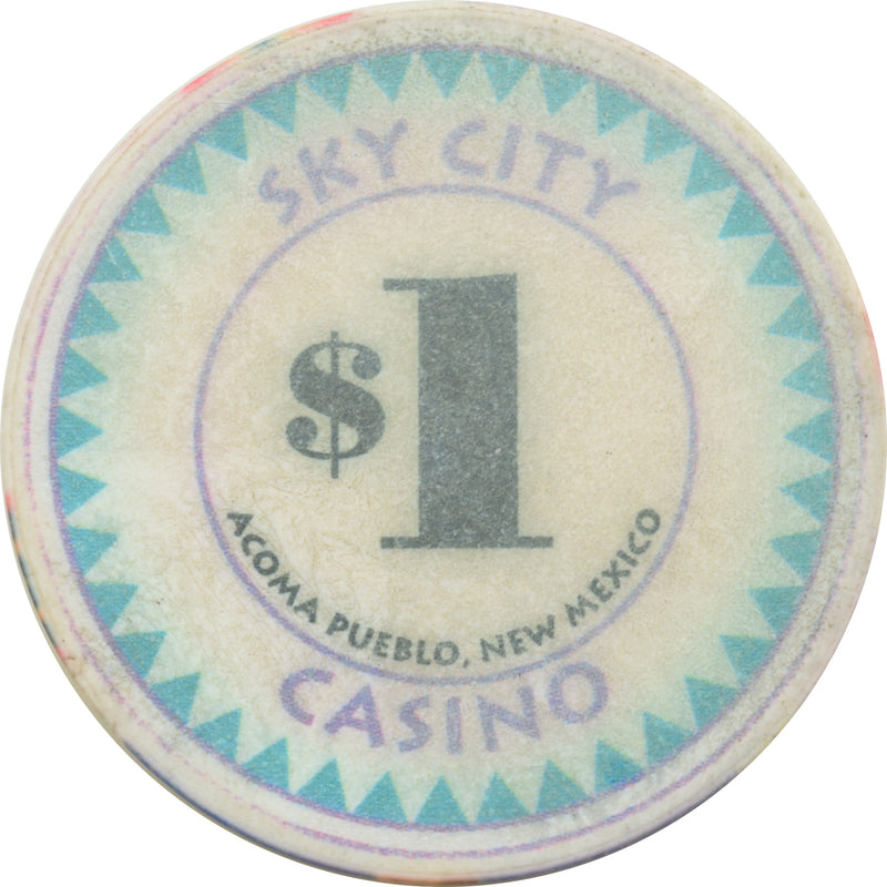 Sky City Casino Acoma New Mexico $1 Ceramic Chip