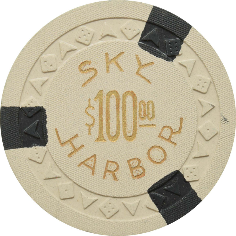 Sky Harbor Casino Lake Tahoe Nevada $100 Chip 1953