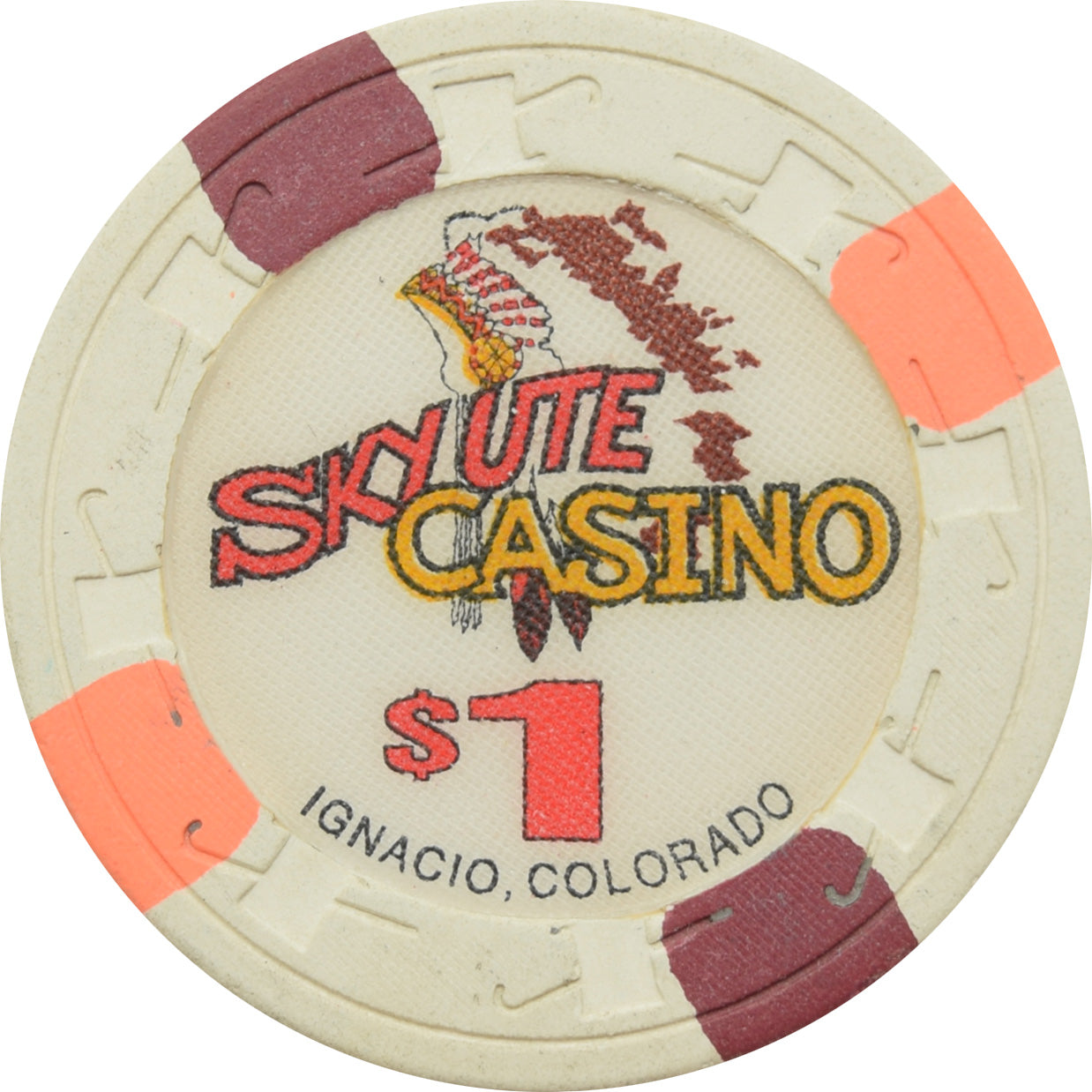 Sky Ute Casino & Lodge Ignacio CO $1 Chip