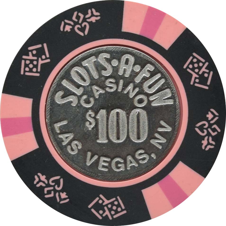 Slots-A-Fun Casino Las Vegas Nevada $100 Chip 1990