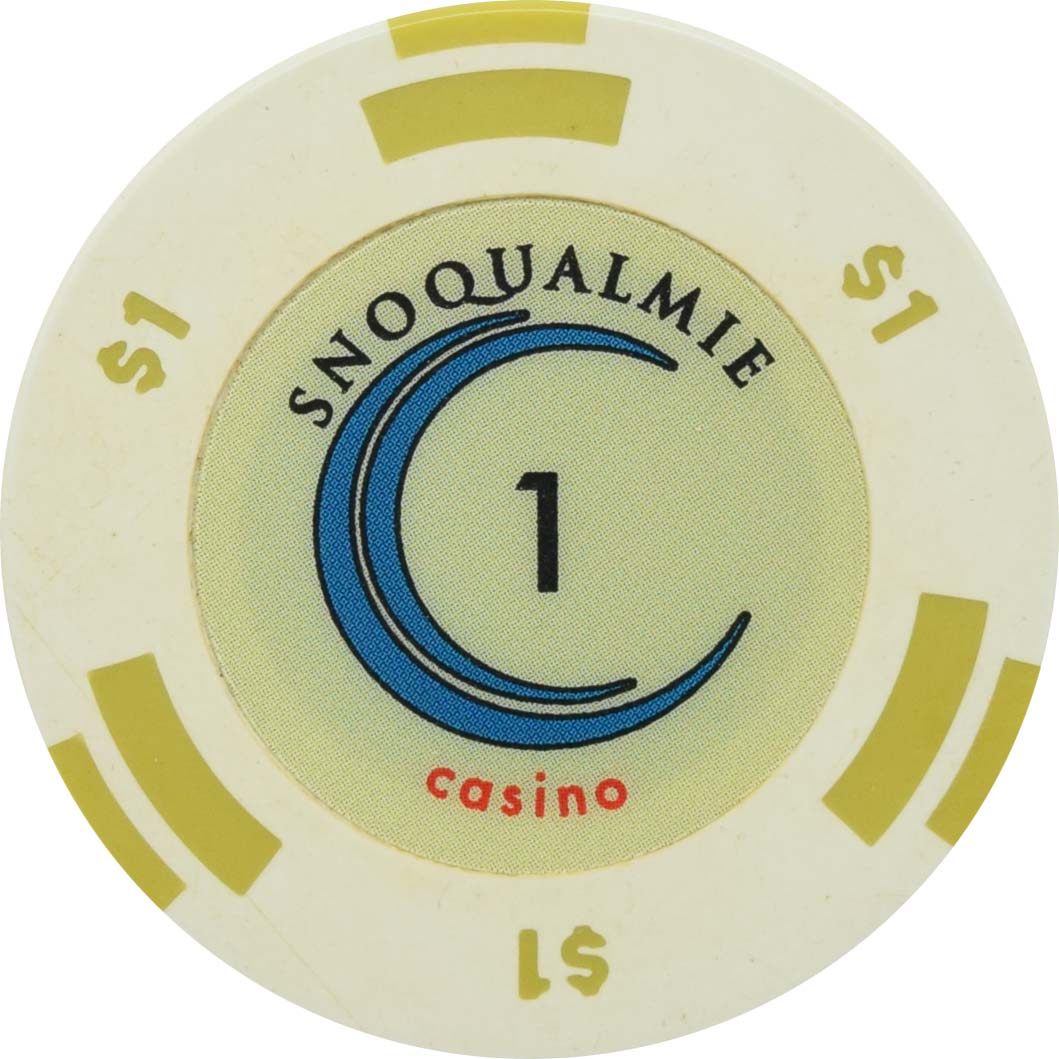 Snoqualmie Casino Snoqualmie Washington $1 Chip