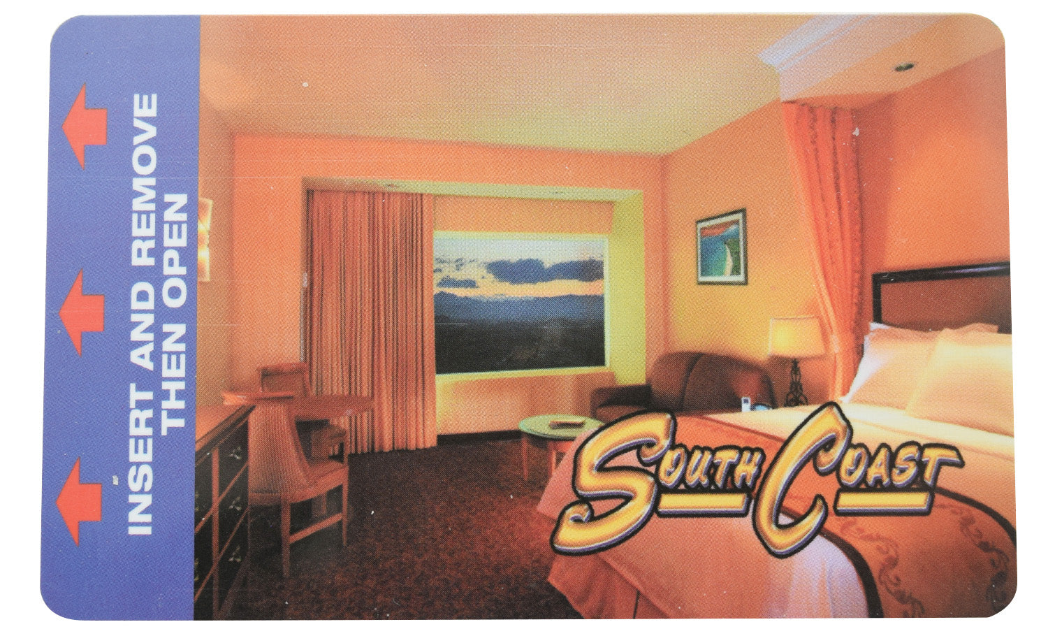 South Coast Casino Las Vegas Nevada Purple Insert Hotel Room Key