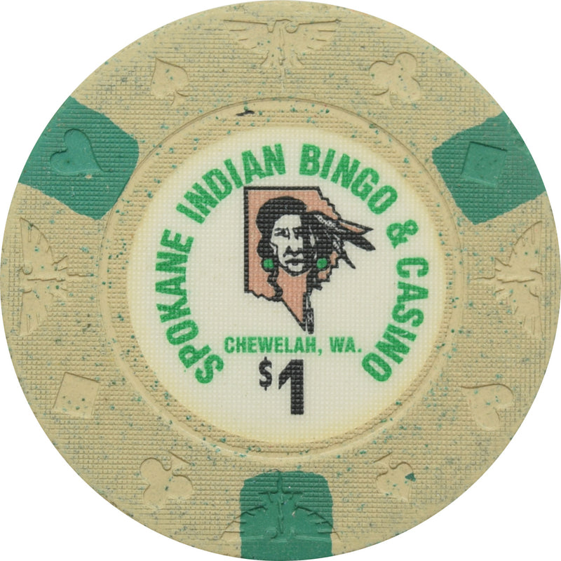 Spokane Indian Bingo & Casino Chewelah WA $1 Chip