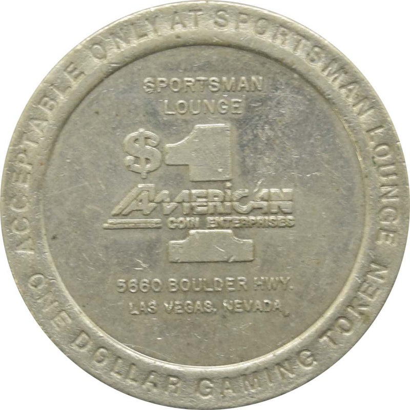 Sportsman Lounge Casino Las Vegas Nevada $1 Token 1987