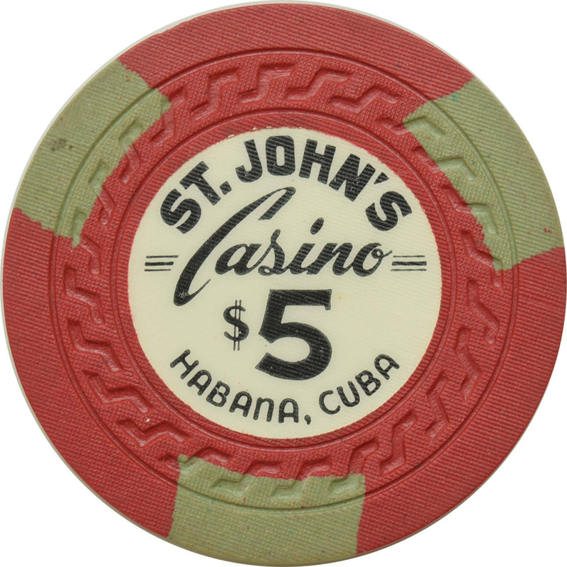 St. John's Casino Havana Cuba $5 Chip