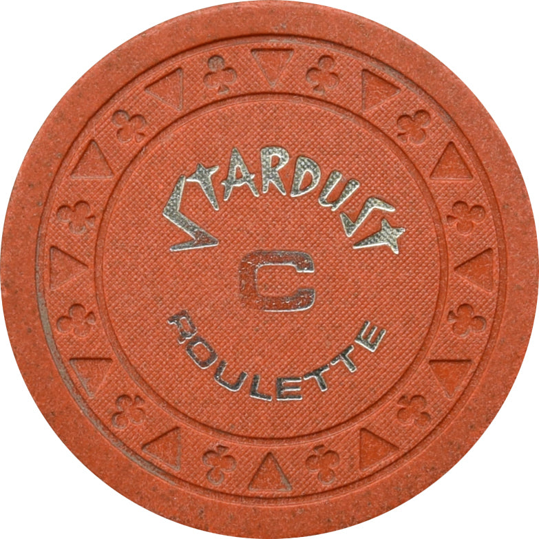 Stardust Casino Las Vegas Nevada Orange C Roulette Chip 1978