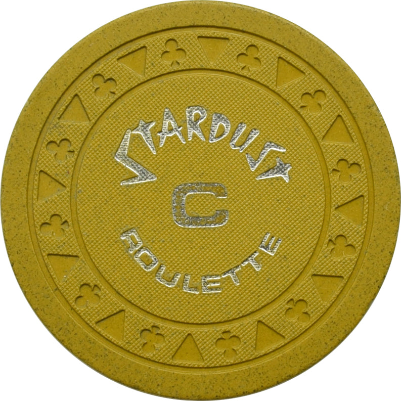 Stardust Casino Las Vegas Nevada Mustard C Roulette Chip 1978