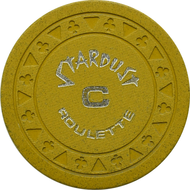 Stardust Casino Las Vegas Nevada Mustard C Roulette Chip 1978