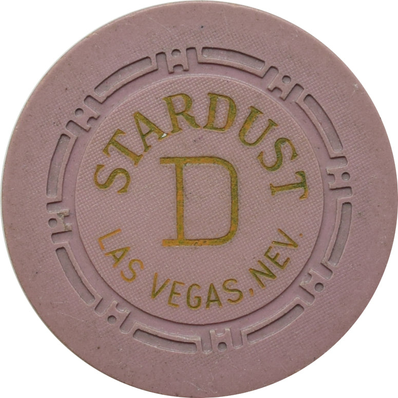 Stardust Casino Las Vegas Nevada Lavender Roulette D Chip 1958