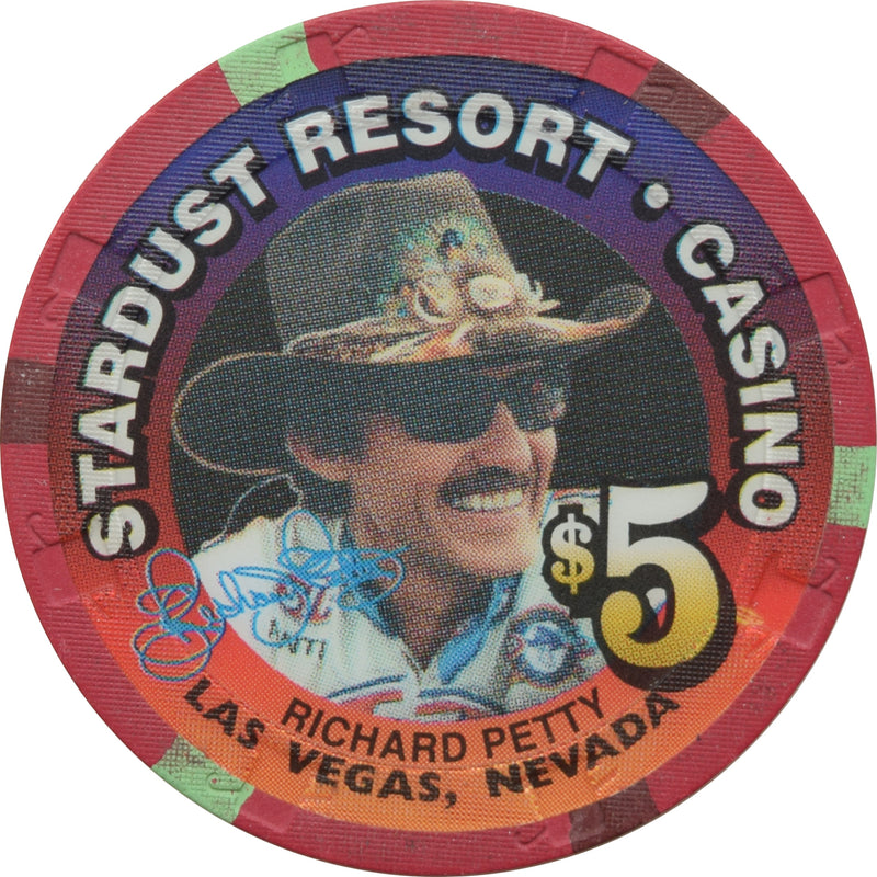 Stardust Casino Las Vegas Nevada $5 Chip Richard Petty 1998