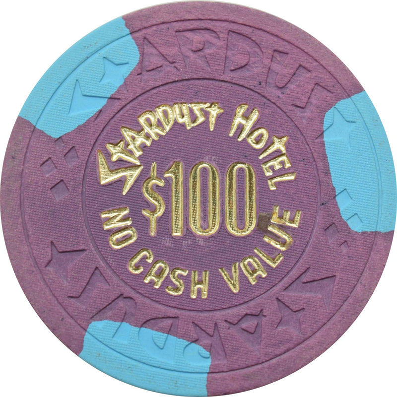 Stardust Casino Las Vegas Nevada $100 NCV Chip 1980s