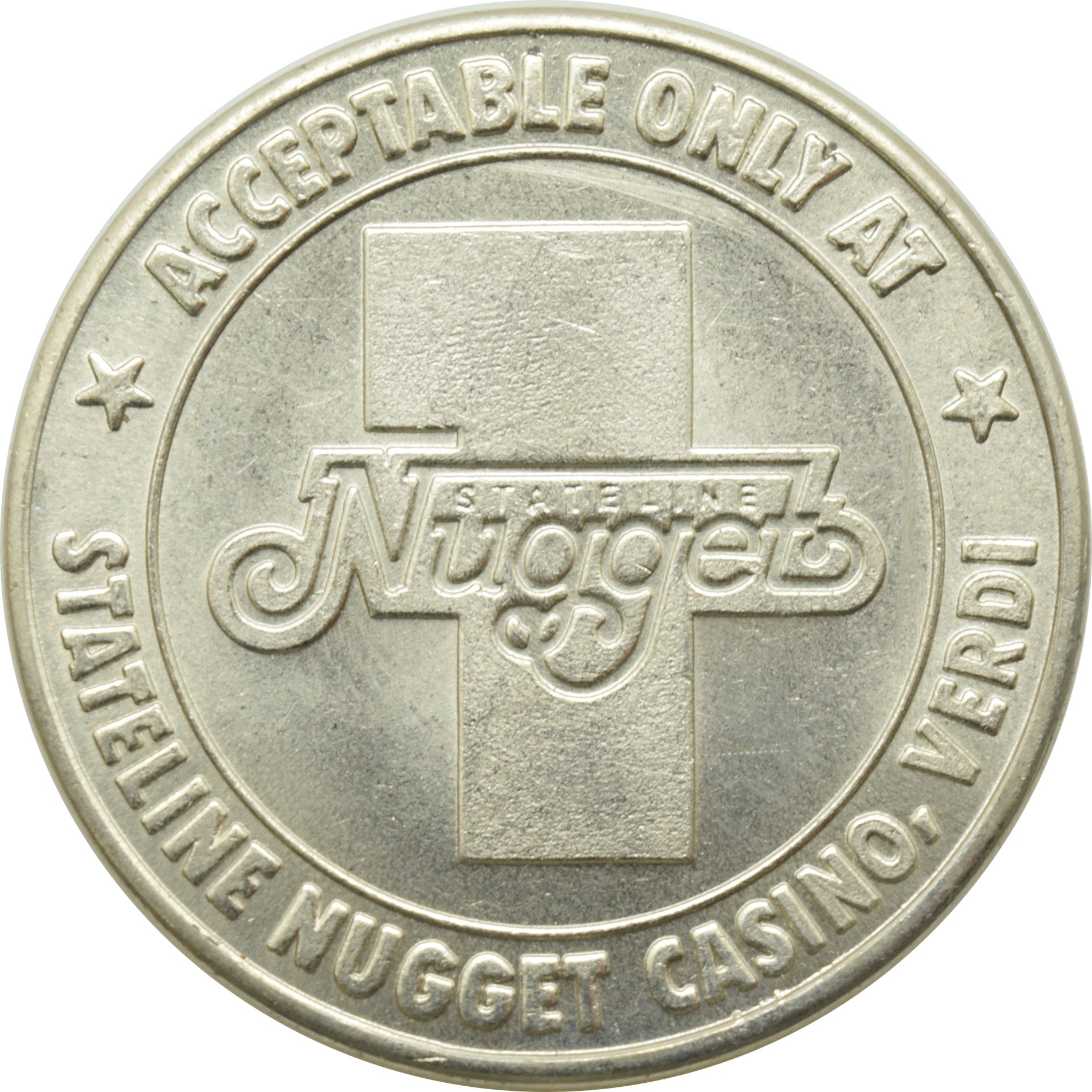 Verdi Nugget Casino Verdi Nevada $1 Token 1985