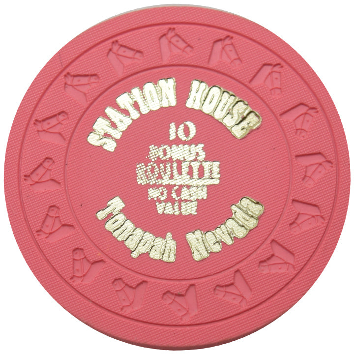 Station House Casino Tonopah Nevada 10pts Roulette NCV Chip 1980s