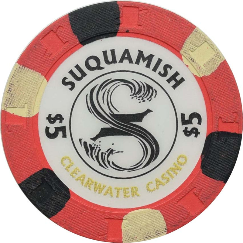 Clearwater Casino Suquamish Washington $5 Chip