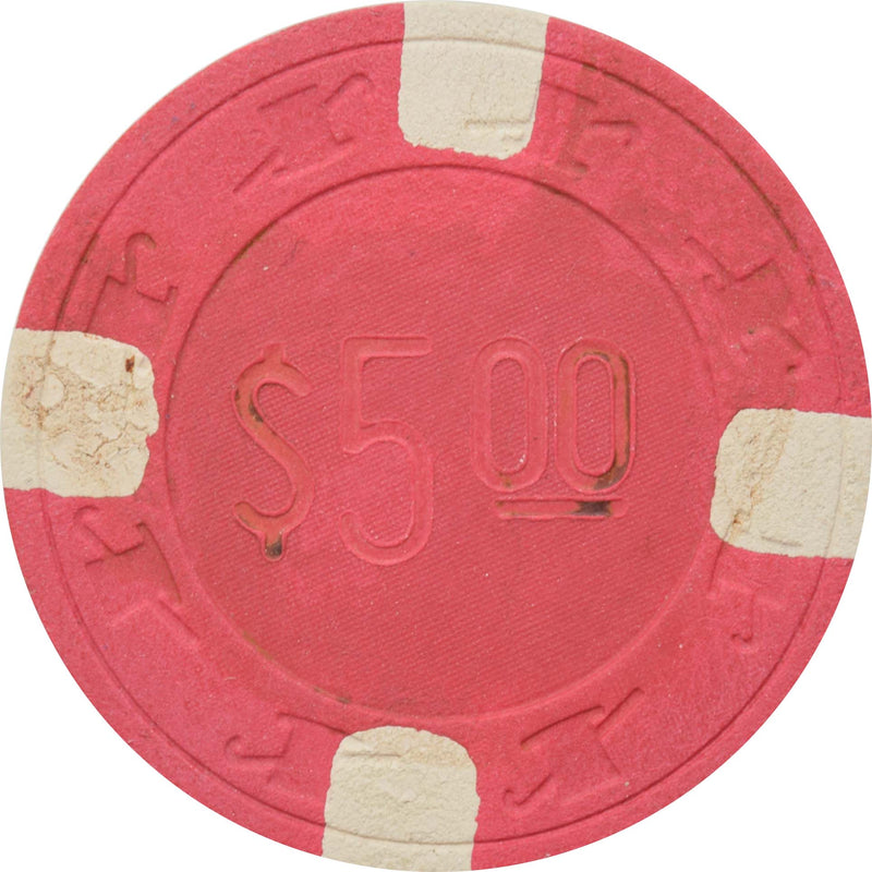 Sy Redd's Tower Club Casino Jean Nevada $5 Chip 1971