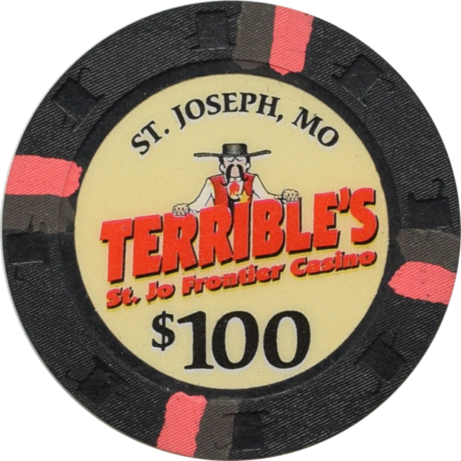 Terrible's St. Jo Frontier Casino St. Joseph Missouri $100 Secondary Chip