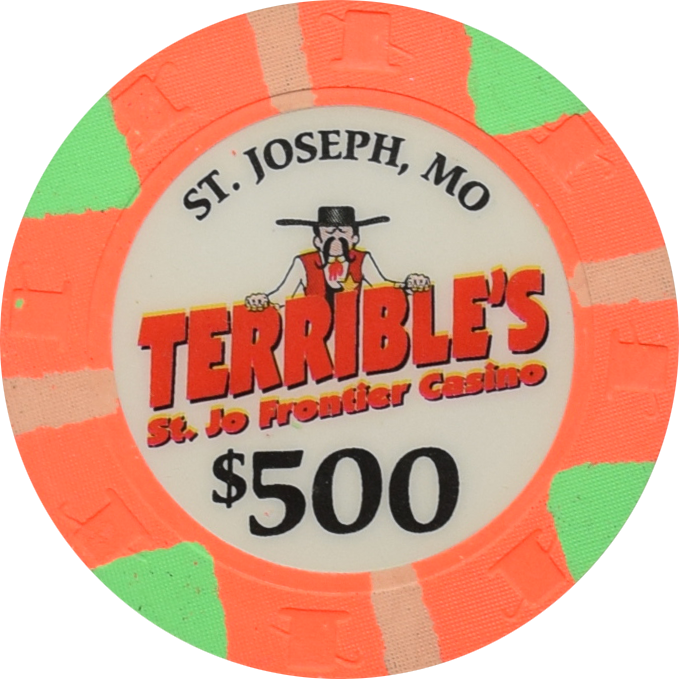 Terrible's St. Jo Frontier Casino St. Joseph Missouri $500 Primary Chip