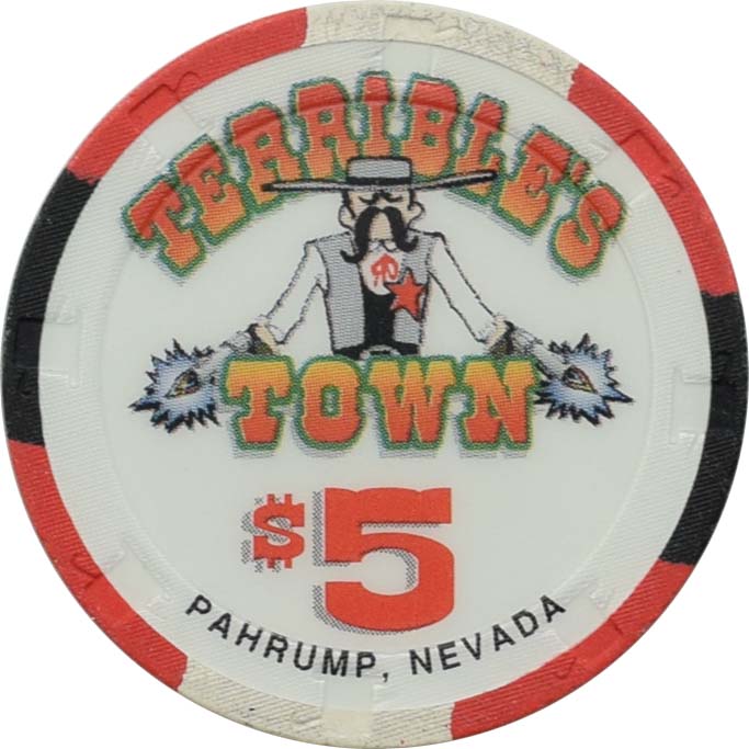 Terrible's Town Casino Pahrump Nevada $5 Chip 1996