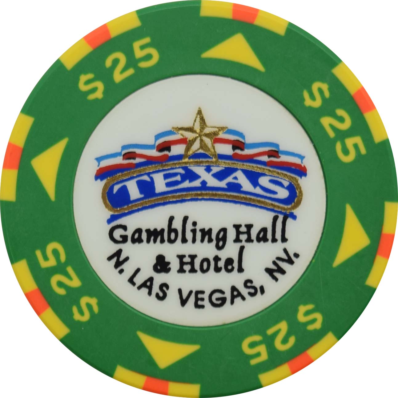 Texas Gambling Hall Casino N. Las Vegas Nevada $25 Chip 1995