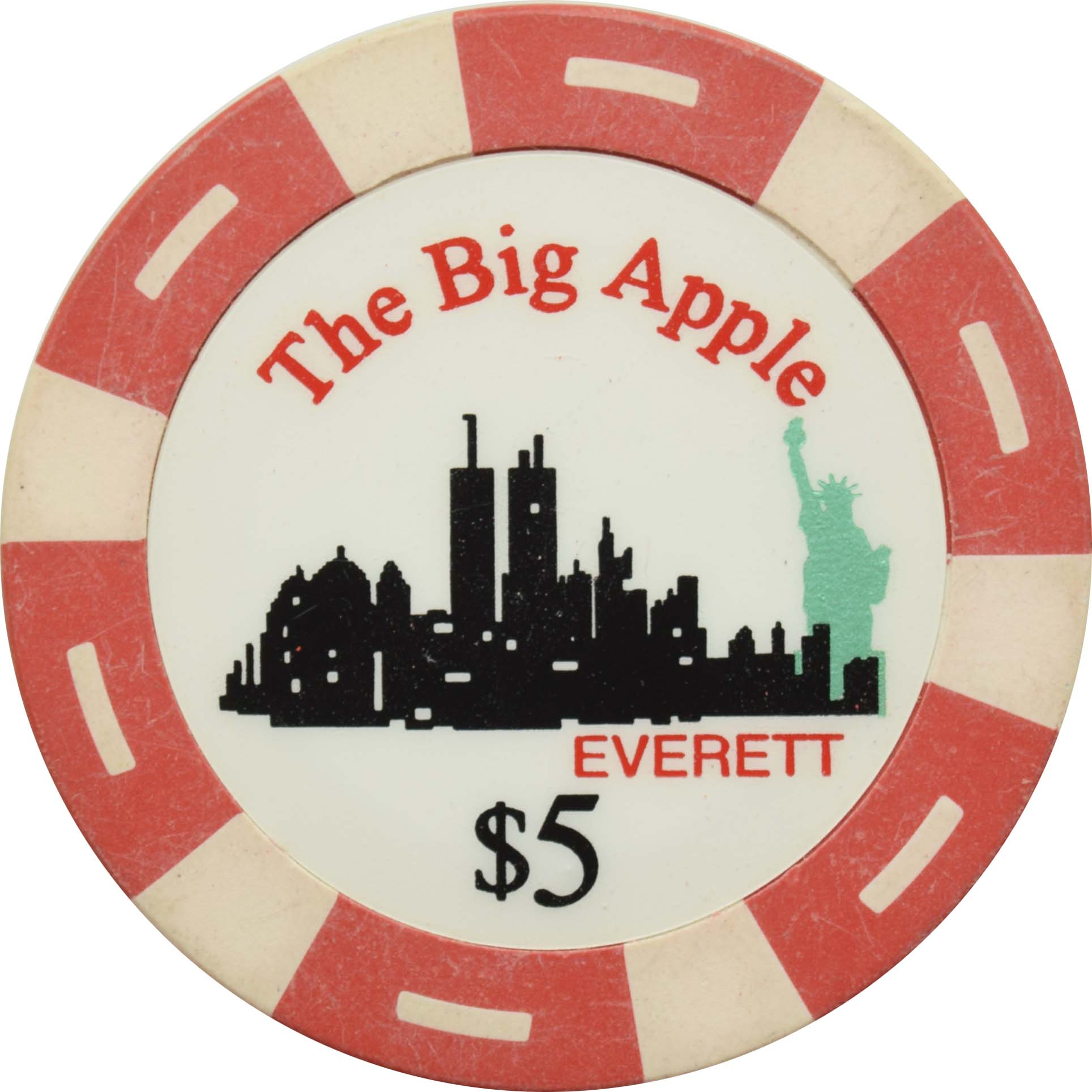 Big Apple Casino Everett Washington $5 Chip