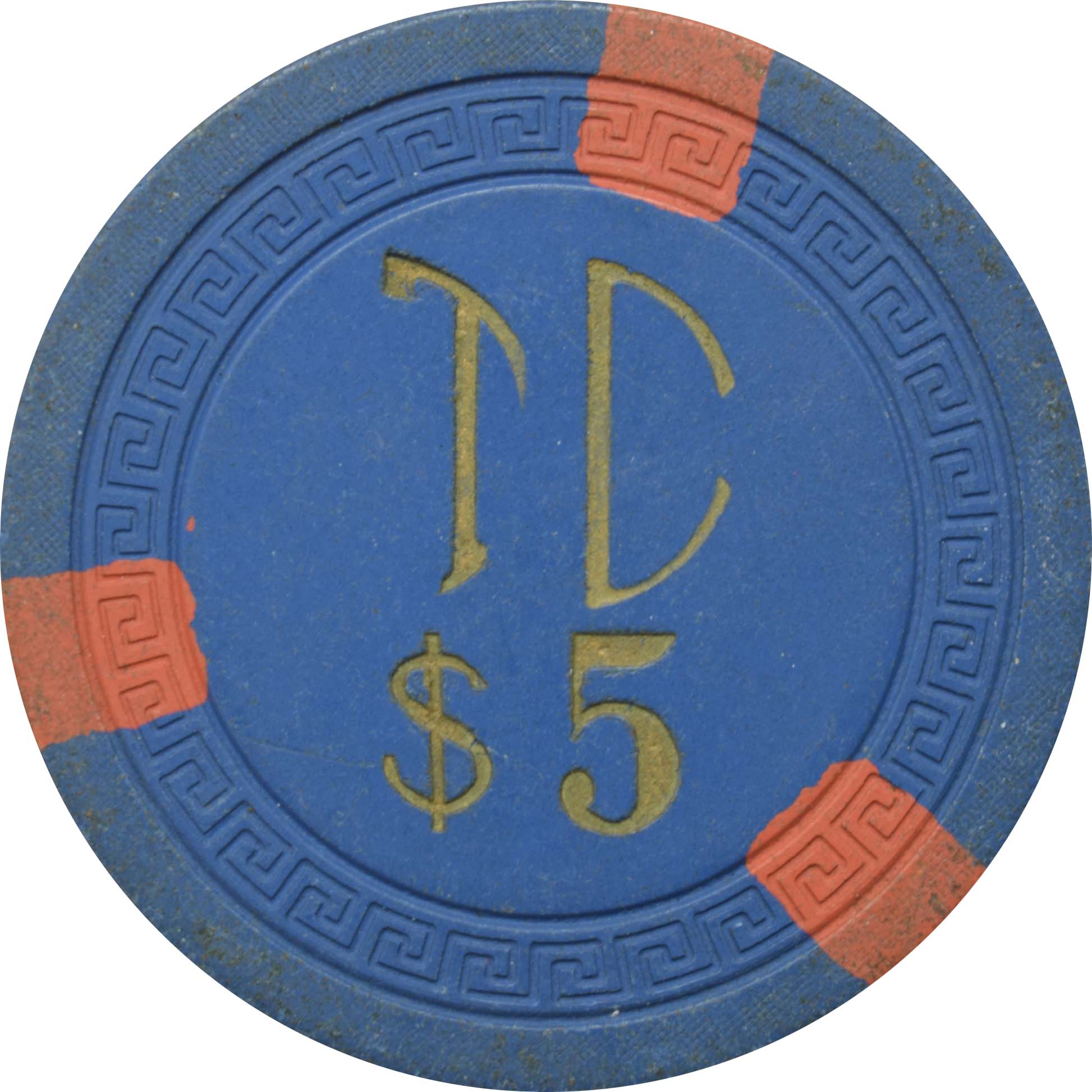 Tonopah Club Casino Tonopah Nevada $5 Chip 1940s